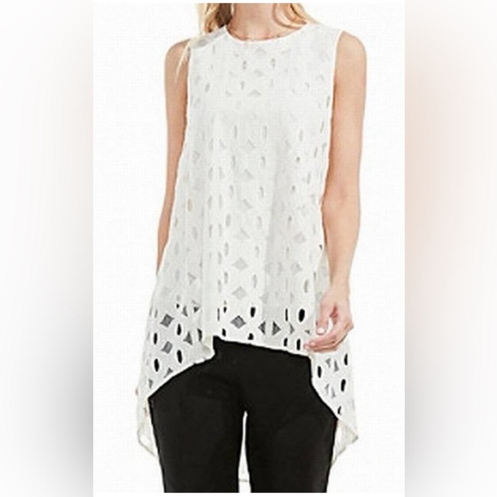 Vince Camuto Lace‎ Hi-Low Blouse SIZE XS